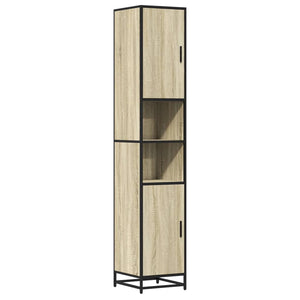 Bathroom Cabinet Sonoma oak Engineered Wood Tall Bathroom Cabinet