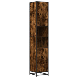 Bathroom Cabinet Smoked Oak Engineered wood, metal Tall
