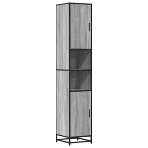 Bathroom Cabinet Grey Sonoma Engineered wood, metal Tall