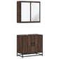 Bathroom Furniture Set Brown Oak Engineered wood, metal Standard