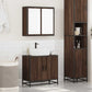 Bathroom Furniture Set Brown Oak Engineered wood, metal Standard