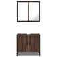 Bathroom Furniture Set Brown Oak Engineered wood, metal Standard