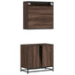 Bathroom Furniture Set Brown Oak Engineered wood, metal Standard