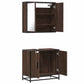 Bathroom Furniture Set Brown Oak Engineered wood, metal Standard