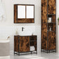 Bathroom Furniture Set Smoked Oak Engineered Wood Medium