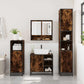 Bathroom Furniture Set Smoked Oak Engineered Wood Medium