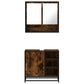 Bathroom Furniture Set Smoked Oak Engineered Wood Medium