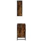 Bathroom Furniture Set Smoked Oak Engineered Wood Medium
