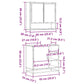 Bathroom Furniture Set Smoked Oak Engineered Wood Medium