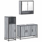 Bathroom Furniture Set Grey sonoma Engineered wood, metal, glass