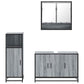 Bathroom Furniture Set Grey sonoma Engineered wood, metal, glass