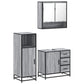Bathroom Furniture Set Gray Sonoma Engineered wood, metal, glass