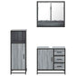 Bathroom Furniture Set Gray Sonoma Engineered wood, metal, glass