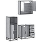 Bathroom Furniture Set Gray Sonoma Engineered wood, metal, glass