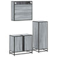 Bathroom Furniture Set Gray Sonoma Engineered wood, metal, glass