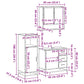 Bathroom Furniture Set Gray Sonoma Engineered wood, metal, glass
