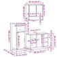 Bathroom Furniture Set Brown Oak Engineered Wood, Metal, Glass
