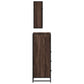 Bathroom Furniture Set Brown Oak Engineered Wood, Metal, Glass