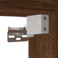 Bathroom Furniture Set Brown Oak Engineered Wood, Metal, Glass