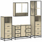 Bathroom Furniture Set Sonoma oak Engineered wood, metal Medium