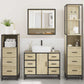 Bathroom Furniture Set Sonoma oak Engineered wood, metal Medium