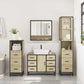Bathroom Furniture Set Sonoma oak Engineered wood, metal Medium