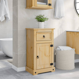 Bathroom Cabinet Honey wax Solid pine wood, engineered wood, metal
