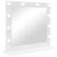 Vanity Mirror with LED Lights White 60x55x18 cm
