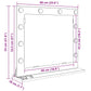 Vanity Mirror with LED Lights White 60x55x18 cm