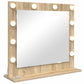 Vanity Mirror with LED Lights Sonoma Oak 60x55x18 cm