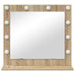 Vanity Mirror with LED Lights Sonoma Oak 60x55x18 cm