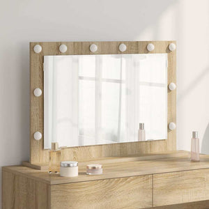 Vanity Mirror Sonoma oak Engineered wood, Glass