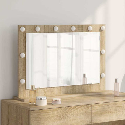 Vanity Mirror Sonoma oak Engineered wood, Glass