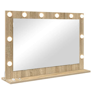 Vanity Mirror Sonoma oak Engineered wood, Glass