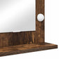 Vanity Mirror Smoked oak Wood and glass 31.5 x 21.7 x 7.1 in