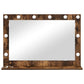Vanity Mirror Smoked oak Wood and glass 31.5 x 21.7 x 7.1 in