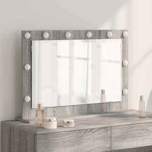 Vanity Mirror Gray Sonoma Particle board 31.5 x 21.7 x 7.1 in