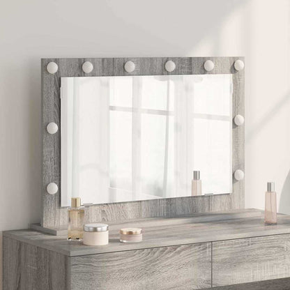 Vanity Mirror Gray Sonoma Particle board 31.5 x 21.7 x 7.1 in