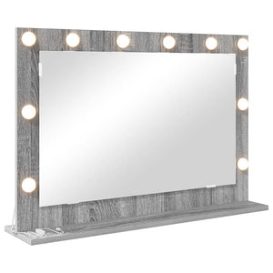 Vanity Mirror Gray Sonoma Particle board 31.5 x 21.7 x 7.1 in