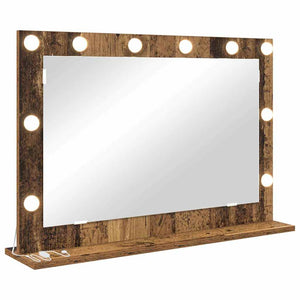 Vanity Mirror Old wood Solid Reclaimed Wood and Glass