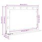 Vanity Mirror Artisan Oak, White Wood, Metal, Glass Medium Mirror