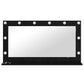Vanity Mirror with LED Lights Black Oak 100x55x18 cm