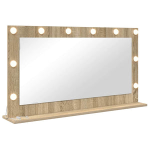 Vanity Mirror Sonoma Oak MDF, Glass 39.4 x 21.7 x 7.1 in