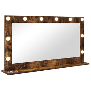 Vanity Mirror Smoked oak Wood, Glass 39.4 x 21.7 x 7.1 in