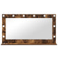 Vanity Mirror Smoked oak Wood, Glass 39.4 x 21.7 x 7.1 in