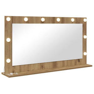 Vanity Mirror Artisan oak Wood and glass 39.4 x 21.7 in