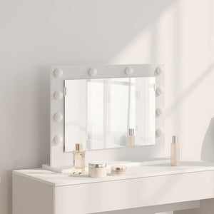 Vanity Mirror with LED Lights White 23.6x17.7x7.1 in