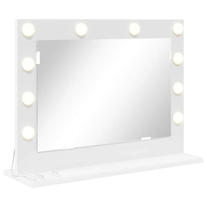 Vanity Mirror with LED Lights White 23.6x17.7x7.1 in
