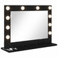 Vanity Mirror with LED Lights Black Oak 60x45x18 cm