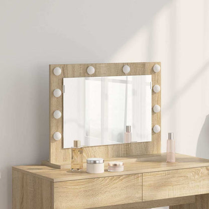 Vanity Mirror Sonoma oak Engineered wood, Glass Standard Mirror